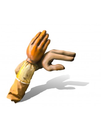 Sculpture main avec gants